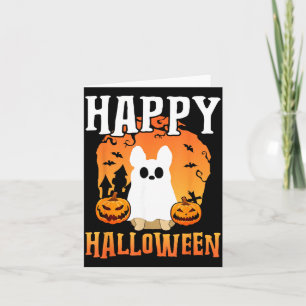 Cartão Cachorro Fantasma Feliz Halloween