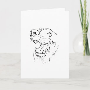 Cartão Cachorro Feliz da Raça Golden Retriever, Ilustraçã