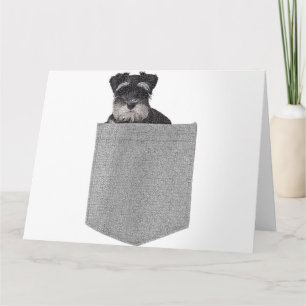 Cartão Cachorro Fofo Schnauzer Miniatura no seu bolso cac