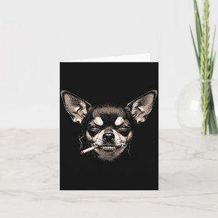 Cartão Cachorro Fumando Cigarro Meme Engraçado Chihuahua