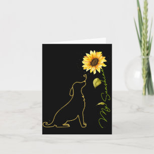 Cartão Cachorro Girassol Cute Dog Tees Sunshine Dog Lover