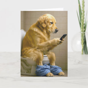 Cartão Cachorro Golden Retriever de aniversário enviando