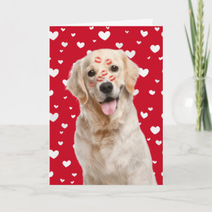 Cartão Cachorro Golden Retriever do Dia dos Namorados Fel