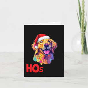 Cartão Cachorro Golden Retriever do Papai Noel Há Algumas