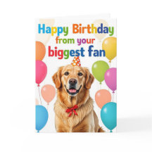 Cachorro Golden Retriever Engraçado Feliz Aniversá