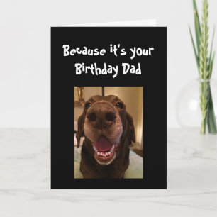 Cartão Cachorro Grande Engraçado Pai de Aniversário Ama