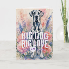 Cartão Cachorro grande, grande amor, feliz aniversário Do