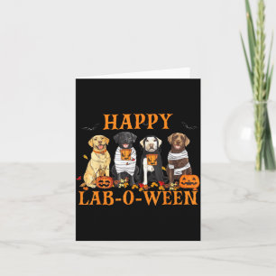 Cartão Cachorro Labrador Feliz Lab-O-Ween Temporada de Ha