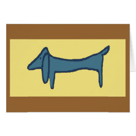Cartão Cachorro Marrom, Dachshund