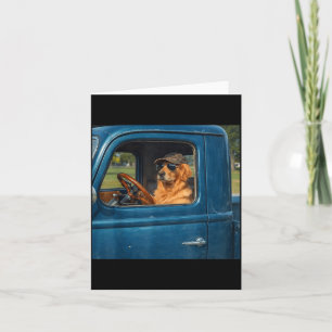 Cartão Cachorro meme do golden retriever engraçado dirigi