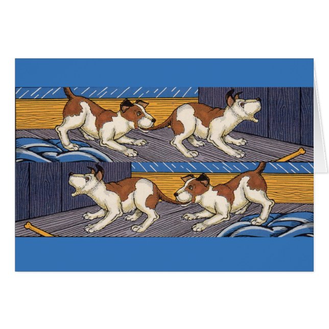 Cartão Cachorro morde cão (Frente Horizontal)