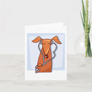 Cartão Cachorro ouvindo música Fones de ouvido engraçados