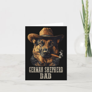 Cartão Cachorro Pastor Alemão Masculino Vintage Pai Dia d