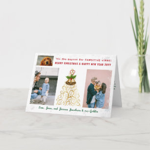 Cartão Cachorro Pawsitivo Engraçado Gato 3 Fotos Flocos d