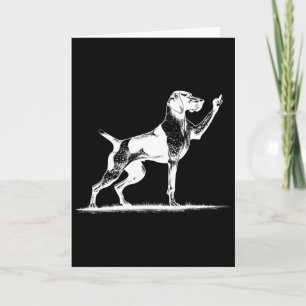 Cartão Cachorro Ponteiro Rude Buraco Cachorro Pointer Ale