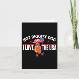 Cartão Cachorro Quente - Bandeira Americana 4 De Julho Fo