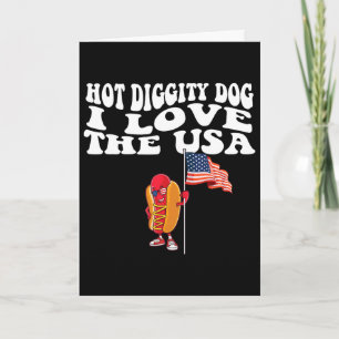 Cartão Cachorro Quente Dignidade EUA Bandeira Americana 4