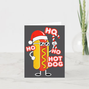 Cartão Cachorro Quente Ho Ho Engraçado Natal - Cachorro Q
