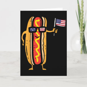 Cartão Cachorro-Quente Sungles Bandeira Americana EUA Eng