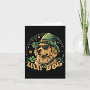 Cartão Cachorro Retriever Dourado - Dia de São Patrício S