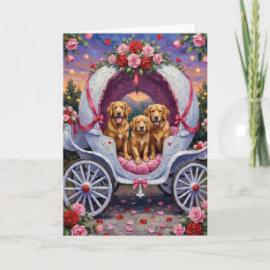 Cartão Cachorro Retriever Dourado Dia dos Namorados 