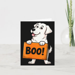 Cartão Cachorro Retriever Feliz da Mulher no Halloween