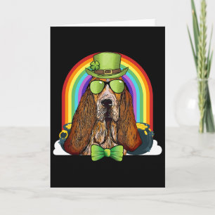 Cartão Cachorro Sabido Leprechaun Engraçado Dia de São Pa