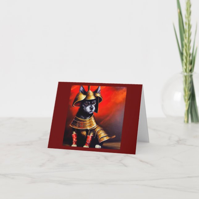 Cartão Cachorro Samurai (Frente)