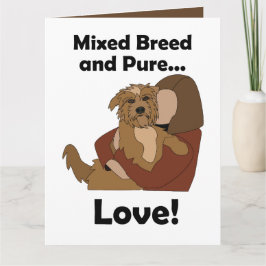 Cartão Cachorro SRD Raça Mista Amor Puro Aniversário do P