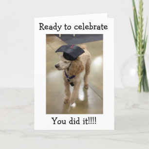 CARTÃO CACHORRO SUPERIOR, VOCÊ SE GRADUOU! PRONTO PARA C