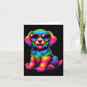 Cartão Cachorro Usando Óculos Coração Cachorrinho Amor Ca