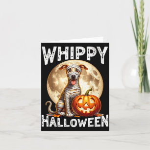 Cartão Cachorro Whippet de Halloween