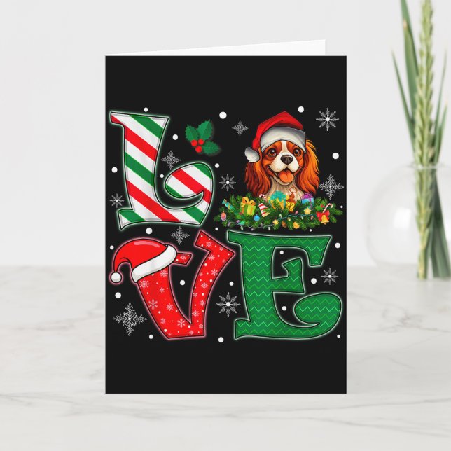 Cartão Cachorro X Cavalier King Charles Spaniel de Chapéu (Frente)