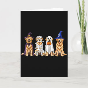 Cartão Cachorros Amantes do Fantasma do Retriever Dourado