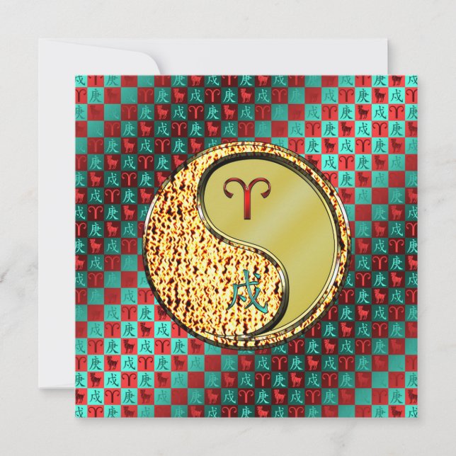 Cartão Cachorros Aries e Metal (Frente)