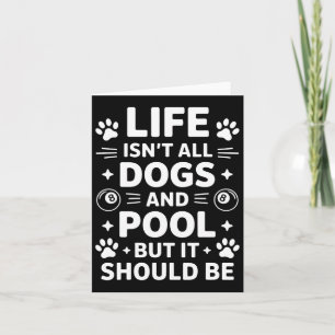 Cartão Cachorros E Bilhares De Piscinas Piscina Engraçada