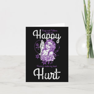 Cartão Cachorros E Tatuagens Me Faz Feliz Cachorro Tatuag