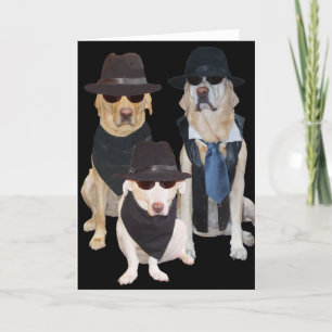 Cartão Cachorros/Laboratórios Engraçados no Aniversário d