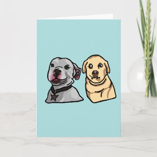 Cartão Cachorros Memes Fofos (Frente)