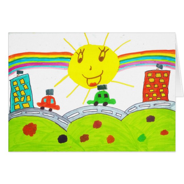 Cartão caçoa os desenhos 7 (Frente Horizontal)