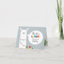 Cartão Cacto Blue Llama Foto Obrigado