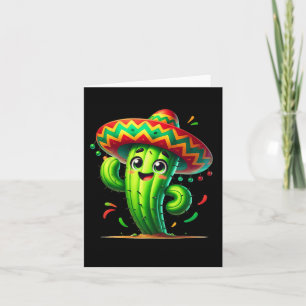 Cartão Cacto Engraçado Cinco De Mayo Meninos Criança Kids