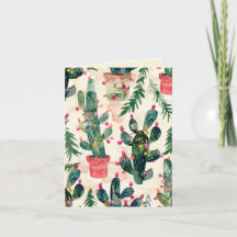 cacto engraçado luzes coloridas saudação de natal