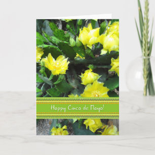 Cartão Cactus em Cheio Bloom Cinco de Mayo