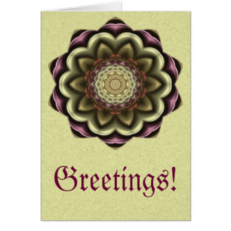 Cartão Cactus Flower Kaleidoscope Mandala