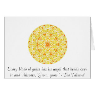Cartão Cada lâmina de grama tem seu anjo que curvaturas