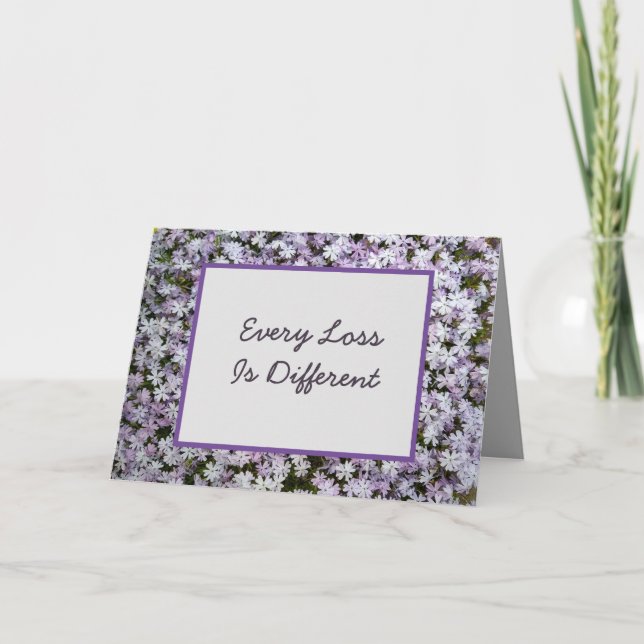 Cartão Cada Perda é Diferente (Frente)
