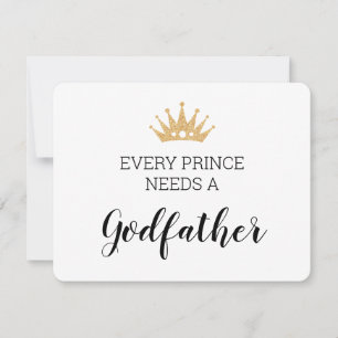 Cartão Cada Príncipe Precisa De Um Batismo De Deus