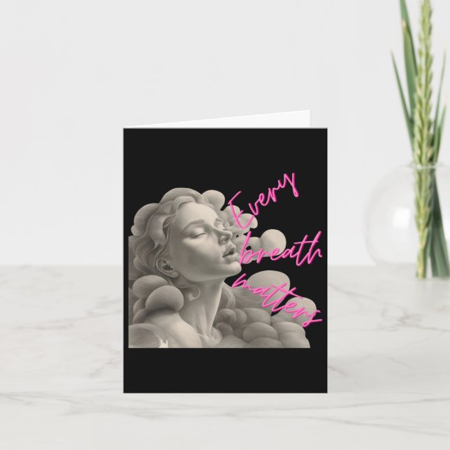 Cartão Cada Respiração É Dotada Por Divertimento Do Vesti (Frente)