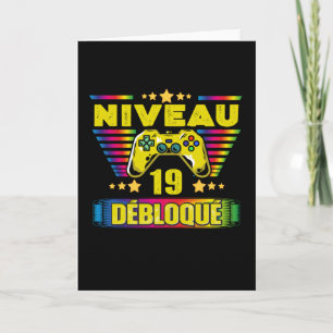 Cartão Cadeau 19 ans Anniversaire Gamer Niveau 19